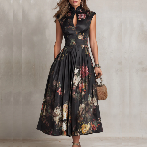 Vestido midi floral Sorrento - Moda Italy