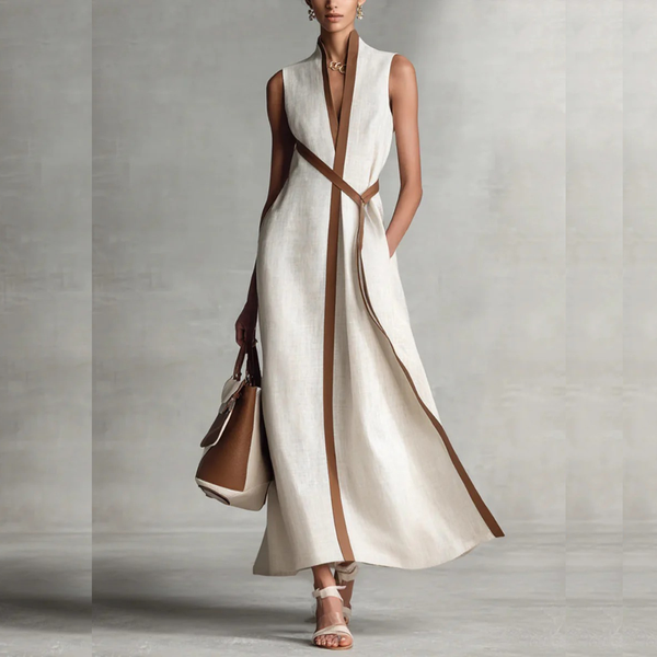 Vestido ribeteado Positano - Moda Italy